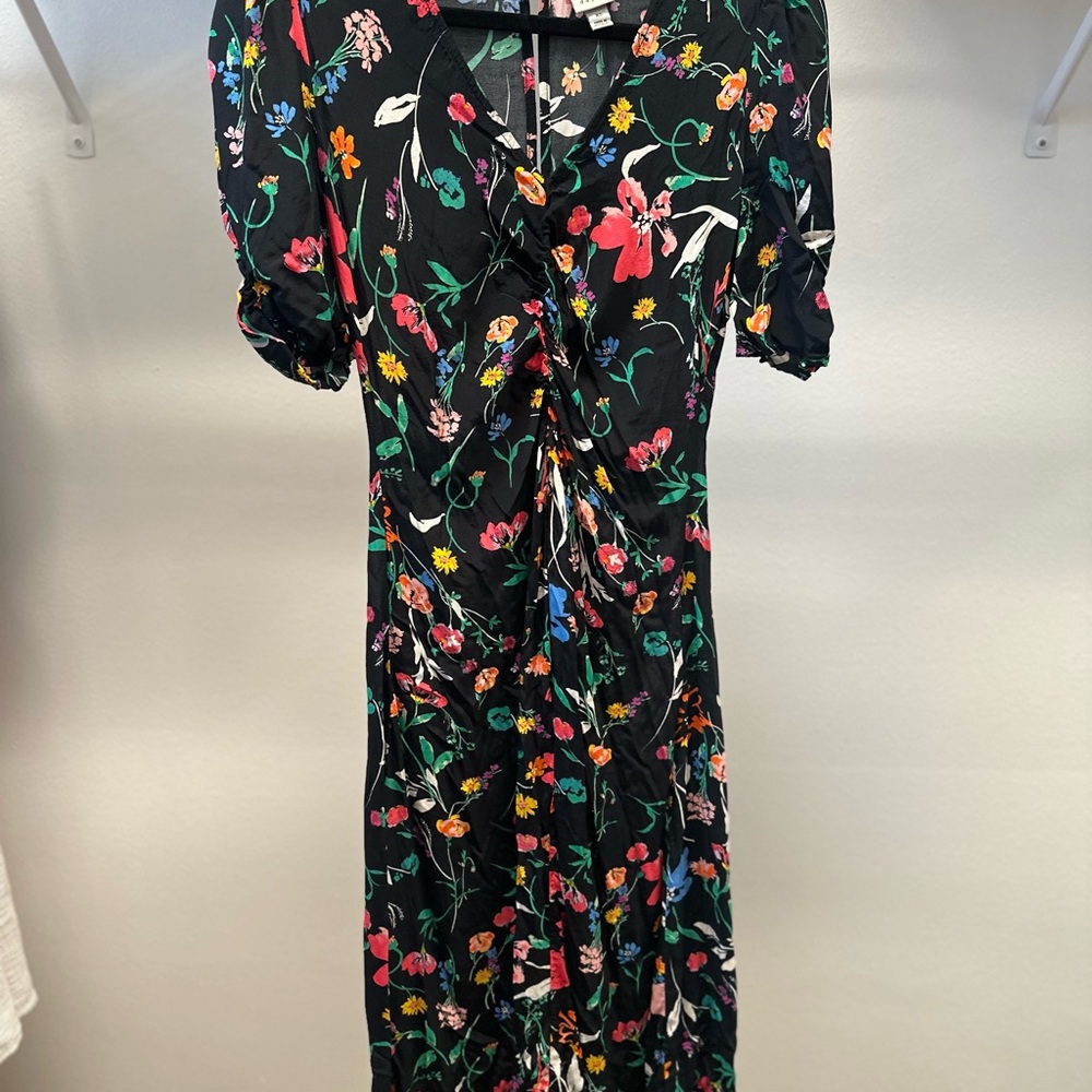 Floral Black Dress